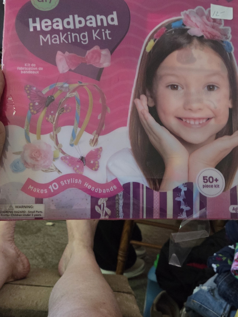Kids Pink Headband Craft Kit - DIY Floral Headbands.